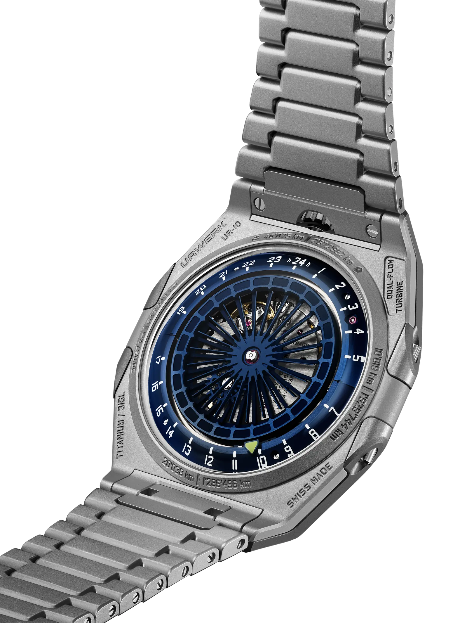 Presentation of urwerk spacemeter blue watch