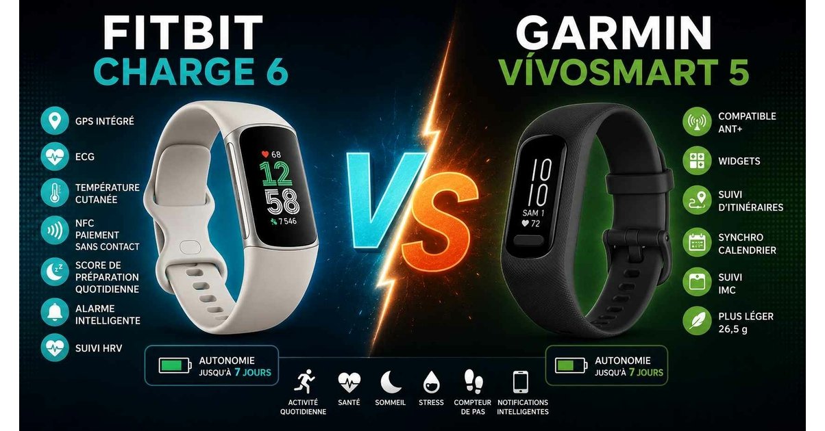 Fitbit Charge 6 vs Garmin Vivosmart 5: A Comparison and Ranking Guide 22 Fitbit Charge 6 vs Garmin Vivosmart 5: A Comparison and Ranking Guide